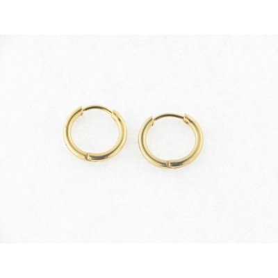 Pendientes Aro Acero Chapado 10 mm