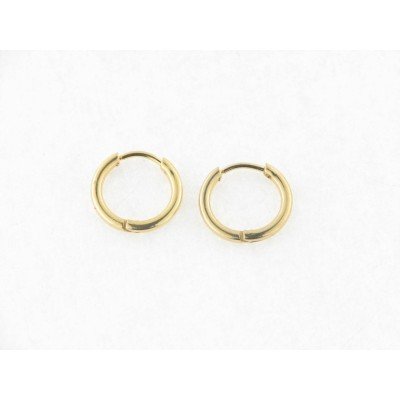 Pendientes Aro Acero Chapado 10 mm