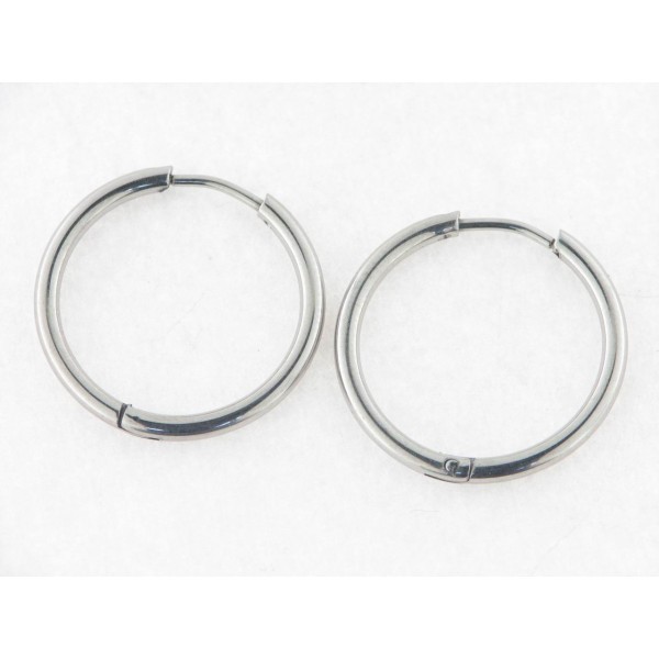 Pendientes Aro Acero 20 mm
