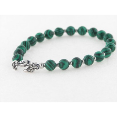 Pulsera Acero Malaquita
