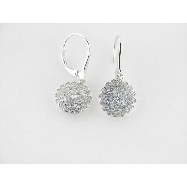 Lotus pendientes plata circonitas