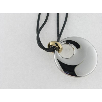 Viceroy colgante acero cordón piel