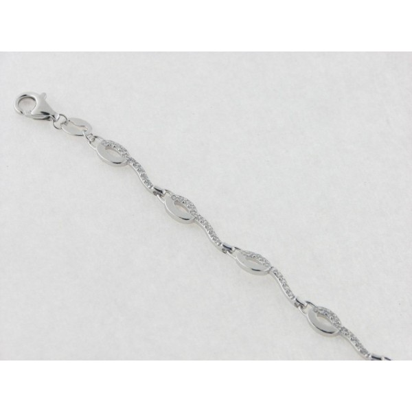 Pulsera plata piedras
