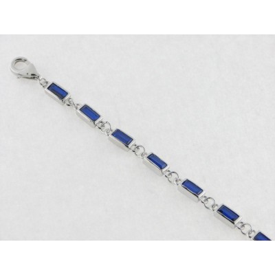 Pulsera plata piedras