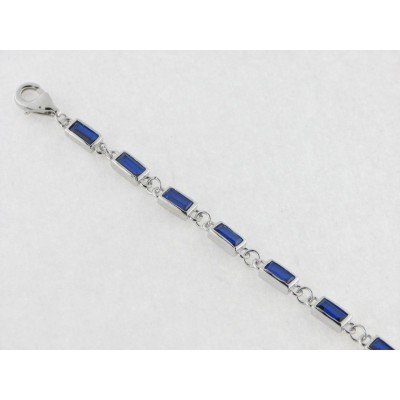 Pulsera plata piedras