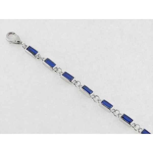 Pulsera plata piedras