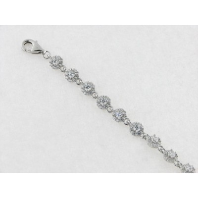 Pulsera plata piedras