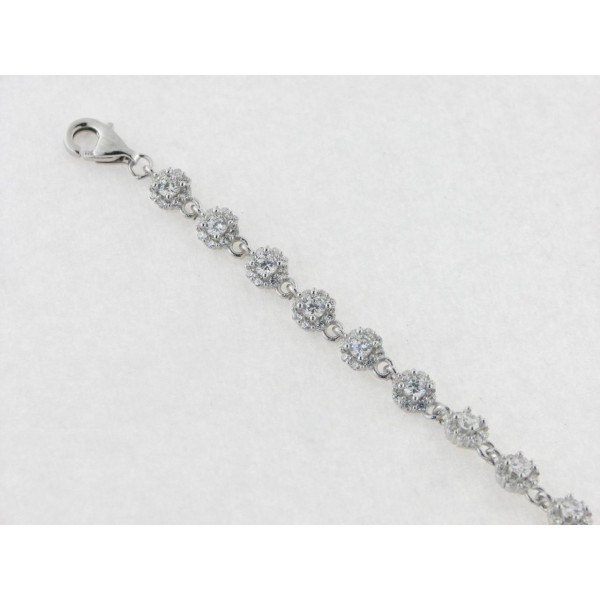 Pulsera plata piedras