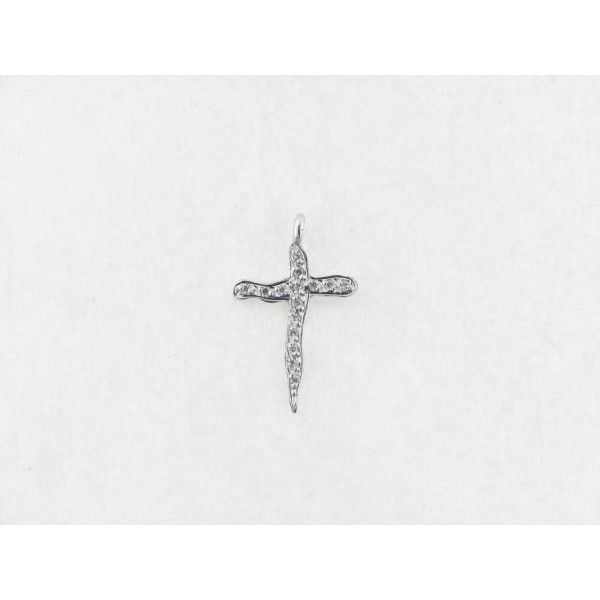 Cruz Oro Blanco Diamantes