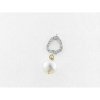 Colgante Oro Blanco Diamante Perla