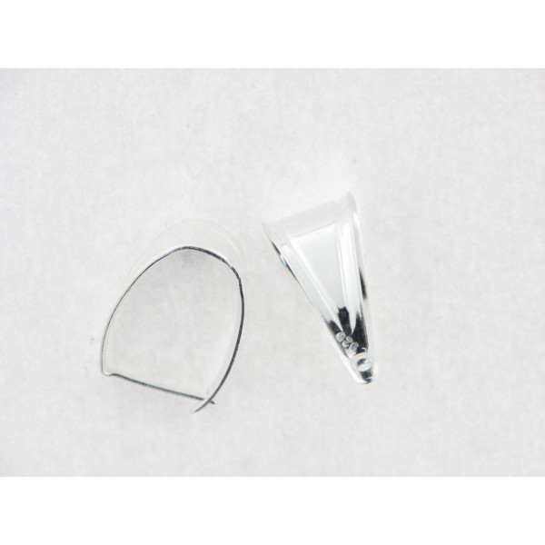 Anilla plata triangular 13x7mm