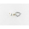 Colgante Oro Blanco Diamante Perla