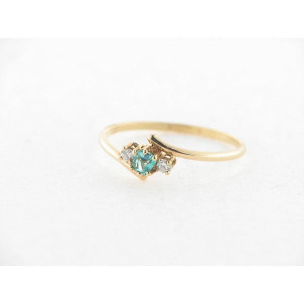 Sortija Oro Amarillo Esmeralda Diamantes
