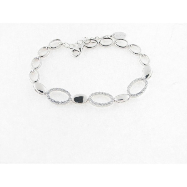 Lotus Pulsera Plata Piedras