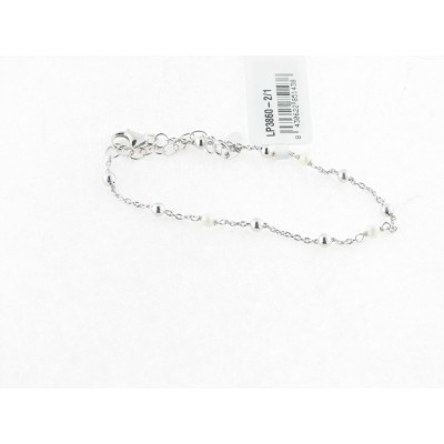 Lotus Pulsera Plata Perlas