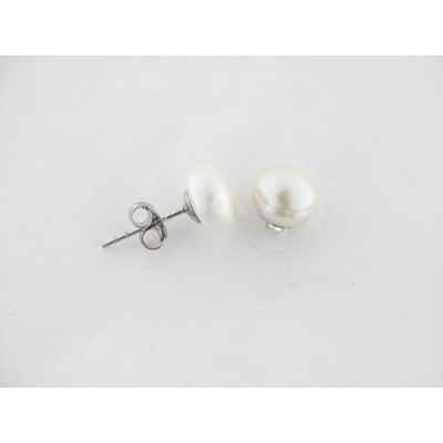 Pendientes Plata Perla