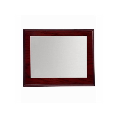 Placa plata c/marco madera Placa plata c/marco madera