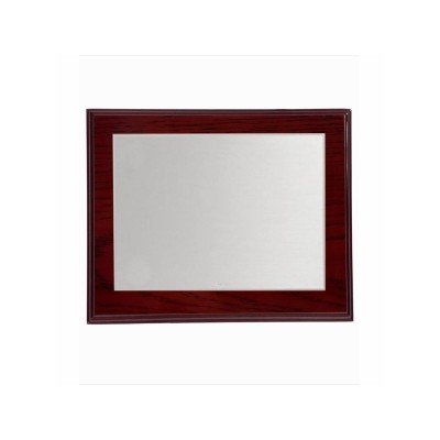 Placa plata c/marco madera