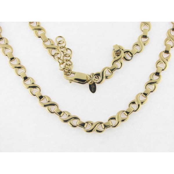 Lotus collar acero chapado