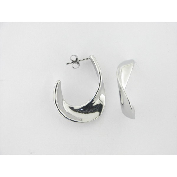 Lotus pendientes acero