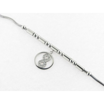 Lotus pulsera acero piedras