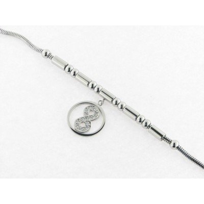 Lotus pulsera acero piedras