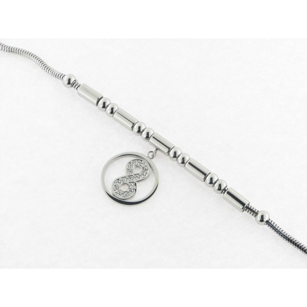 Lotus pulsera acero piedras