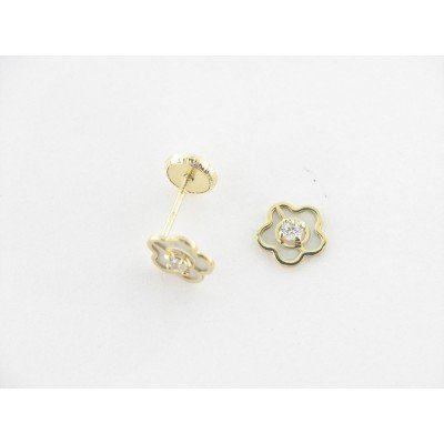 Pendientes Oro Nacar Piedra