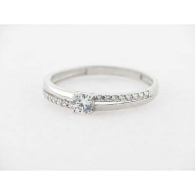 Sortija Oro Blanco Piedras