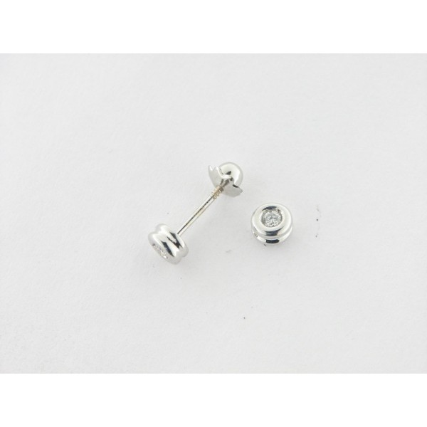Pendientes Oro Blanco Diamante
