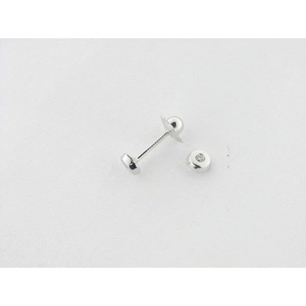 Pendientes Oro Blanco Diamante