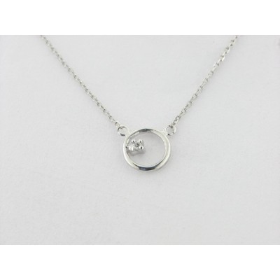 Gargantilla Oro Blanco Diamante