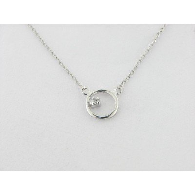Gargantilla Oro Blanco Diamante