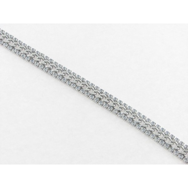 Lotus pulsera acero piedras
