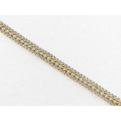 Lotus pulsera acero chapada piedras