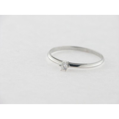 Sortija Oro Blanco Diamante