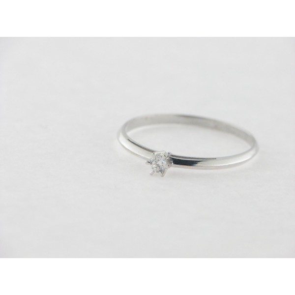 Sortija Oro Blanco Diamante
