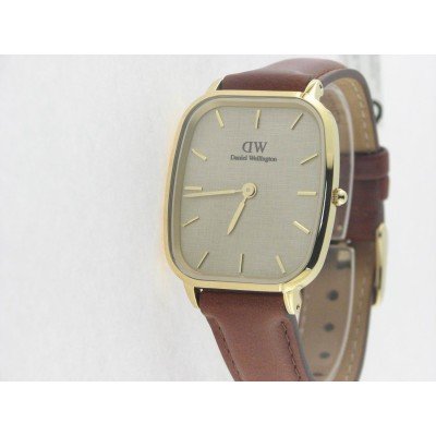 Daniel Wellington acero agujas chapado piel