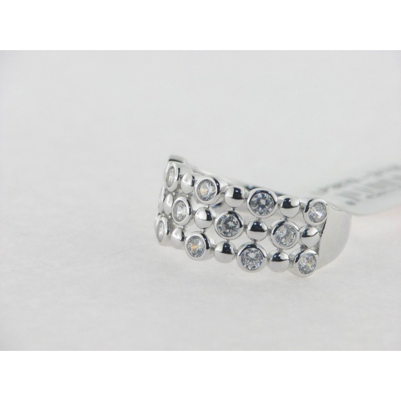 Lotus anillo plata circonitas