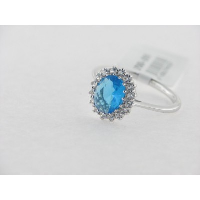 Lotus anillo plata circonitas