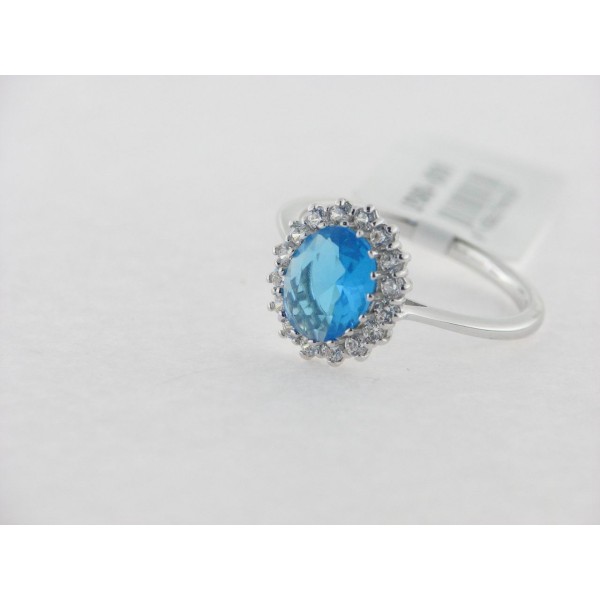 Lotus anillo plata circonitas