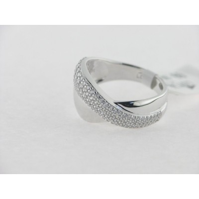 Lotus anillo plata circonitas