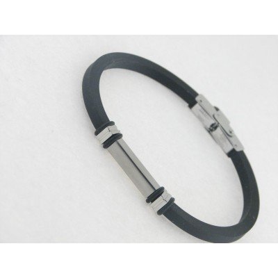 Lotus pulsera acero caucho