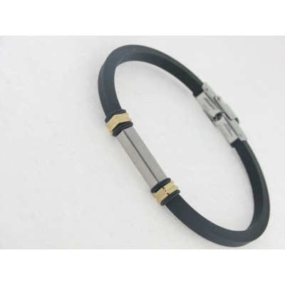 Lotus pulsera acero caucho