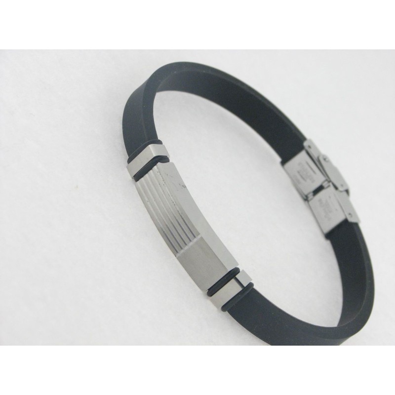Lotus pulsera acero caucho