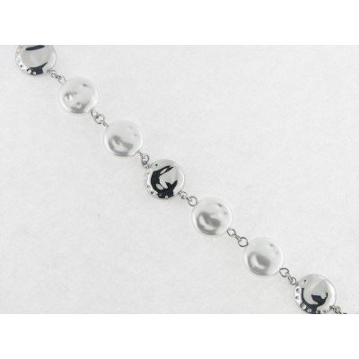 Lotus pulsera acero perlas