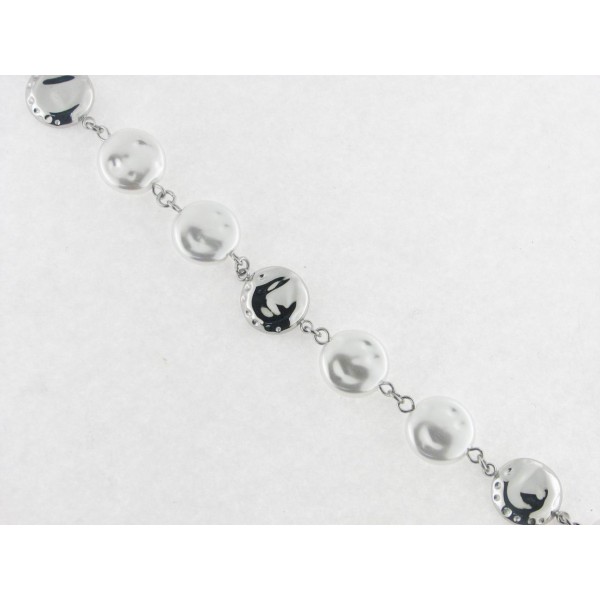 Lotus pulsera acero perlas