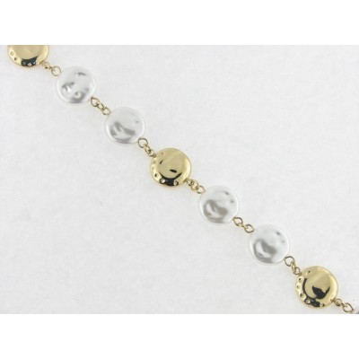 Lotus pulsera acero perlas