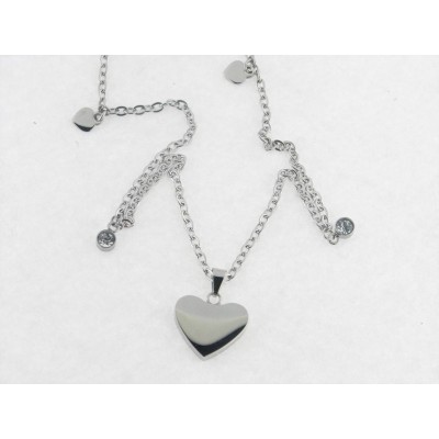 Lotus collar acero piedras