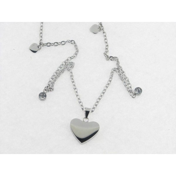 Lotus collar acero piedras